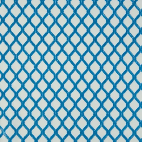 Mosaic Fabric - Sky Blue by blue geometric embroideried fabric from Beaumont Textiles