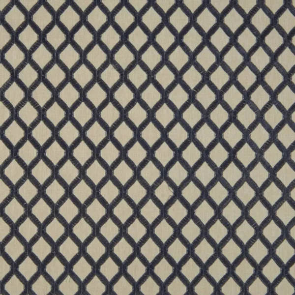 Mosaic Fabric - Smoke by black-grey geometric embroideried fabric from Beaumont Textiles