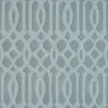 blue geometric embroideried fabric from Beaumont Textiles