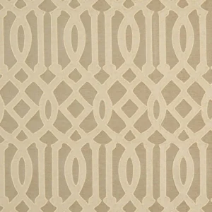 brown geometric embroideried fabric from Beaumont Textiles