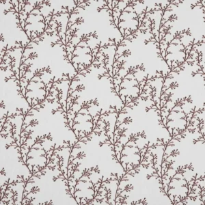 black-grey botanical embroideried fabric from Beaumont Textiles