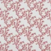 red botanical embroideried fabric from Beaumont Textiles