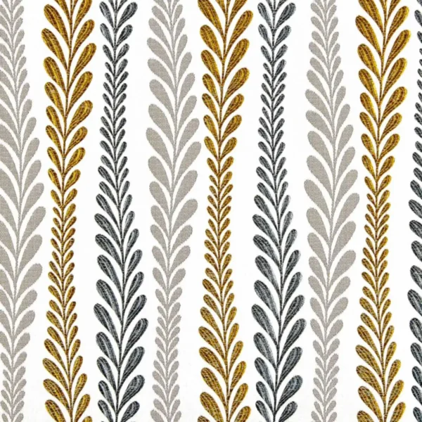 Olaf Fabric - Chartreuse by yellow botanical jacquard fabric from Beaumont Textiles