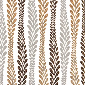 brown botanical jacquard fabric from Beaumont Textiles