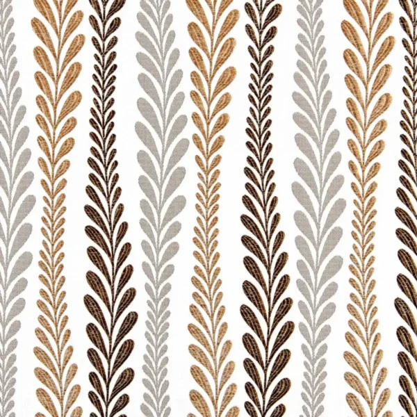 Olaf Fabric - Cookie by brown botanical jacquard fabric from Beaumont Textiles