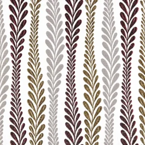 purple botanical jacquard fabric from Beaumont Textiles