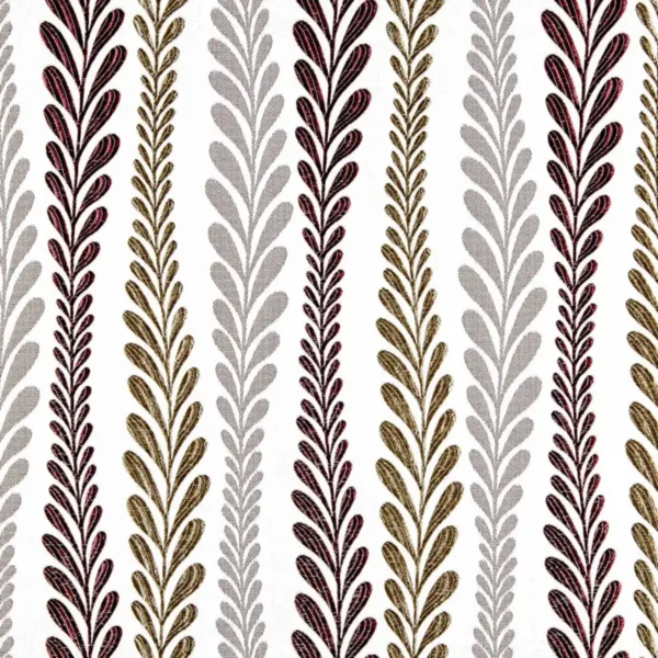 purple botanical jacquard fabric from Beaumont Textiles