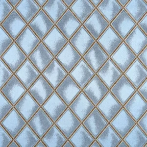 blue geometric jacquard fabric from Beaumont Textiles