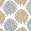 blue botanical jacquard fabric from Beaumont Textiles