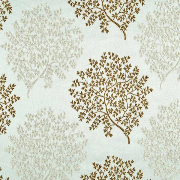 green botanical jacquard fabric from Beaumont Textiles