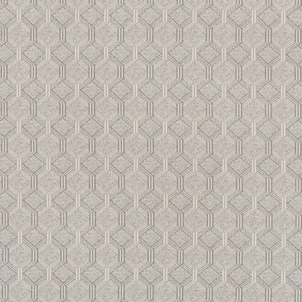 Rubaksa Fabric - Dove by black-grey geometric misc fabric from Beaumont Textiles