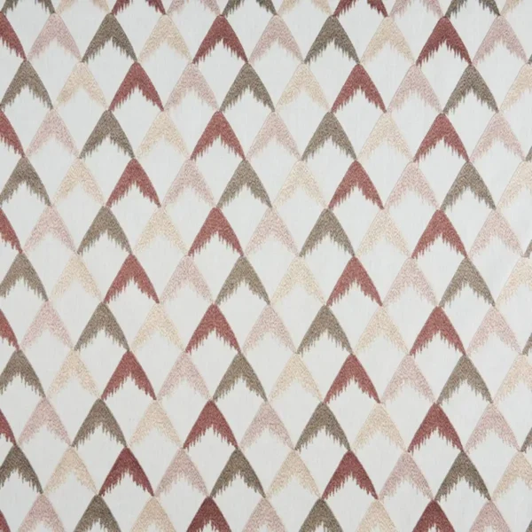 Sanctuary Fabric - Blush by multicolour geometric embroideried fabric from Beaumont Textiles