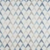 blue geometric embroideried fabric from Beaumont Textiles