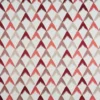 red geometric embroideried fabric from Beaumont Textiles