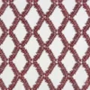 red geometric embroideried fabric from Beaumont Textiles