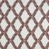 red geometric embroideried fabric from Beaumont Textiles