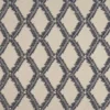 blue geometric embroideried fabric from Beaumont Textiles