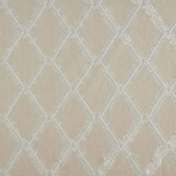Shelter Fabric - Shell by black-grey geometric embroideried fabric from Beaumont Textiles