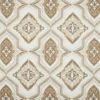 brown geometric embroideried fabric from Beaumont Textiles