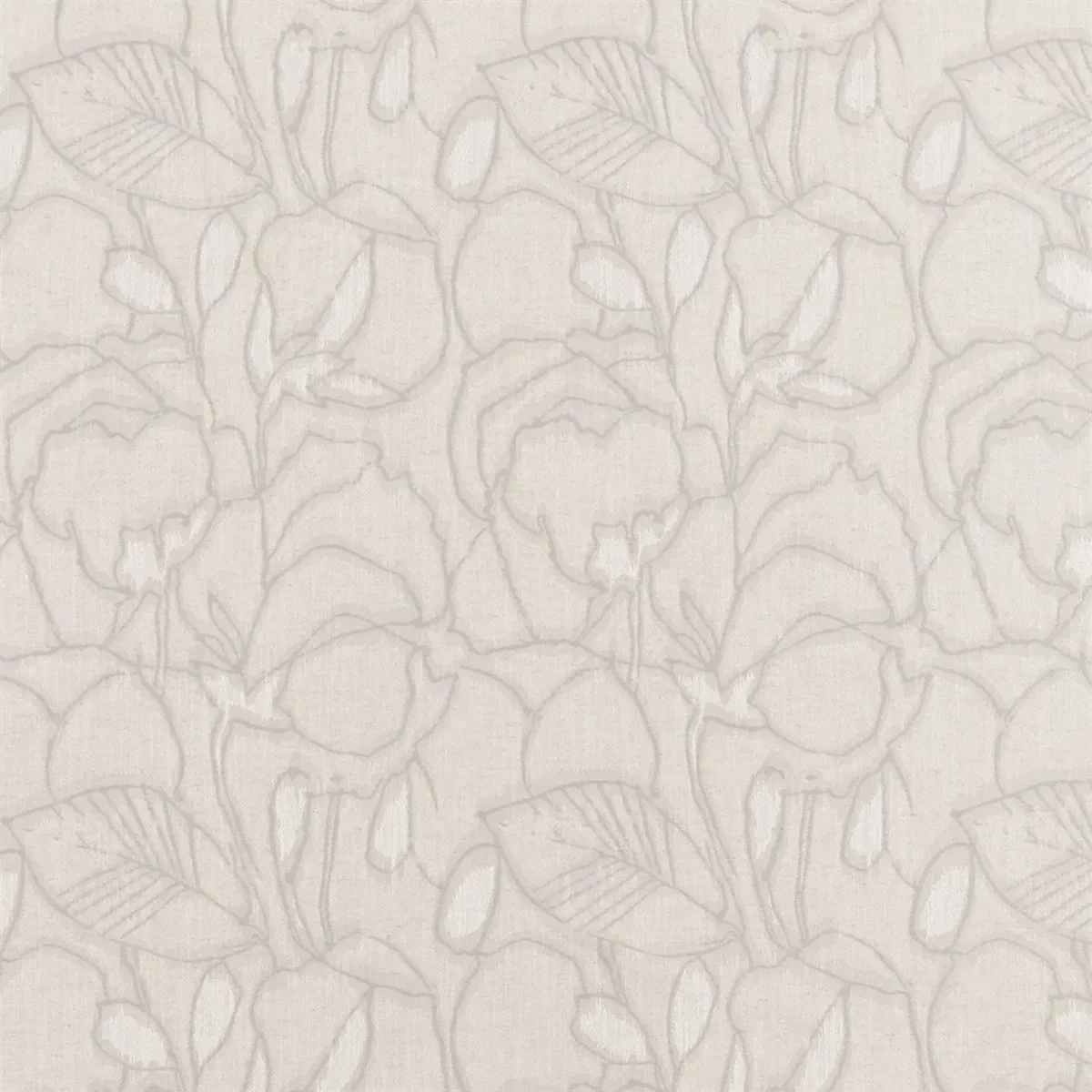 Botanisk Fabric - Dove by black-grey botanical woven fabric from Beaumont Textiles