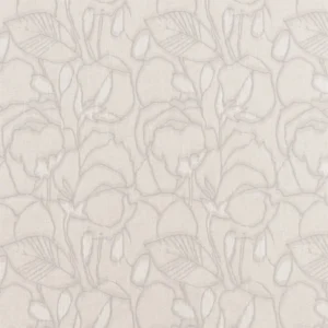 black-grey botanical woven fabric from Beaumont Textiles