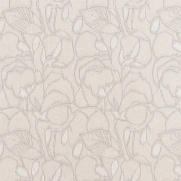 black-grey botanical woven fabric from Beaumont Textiles