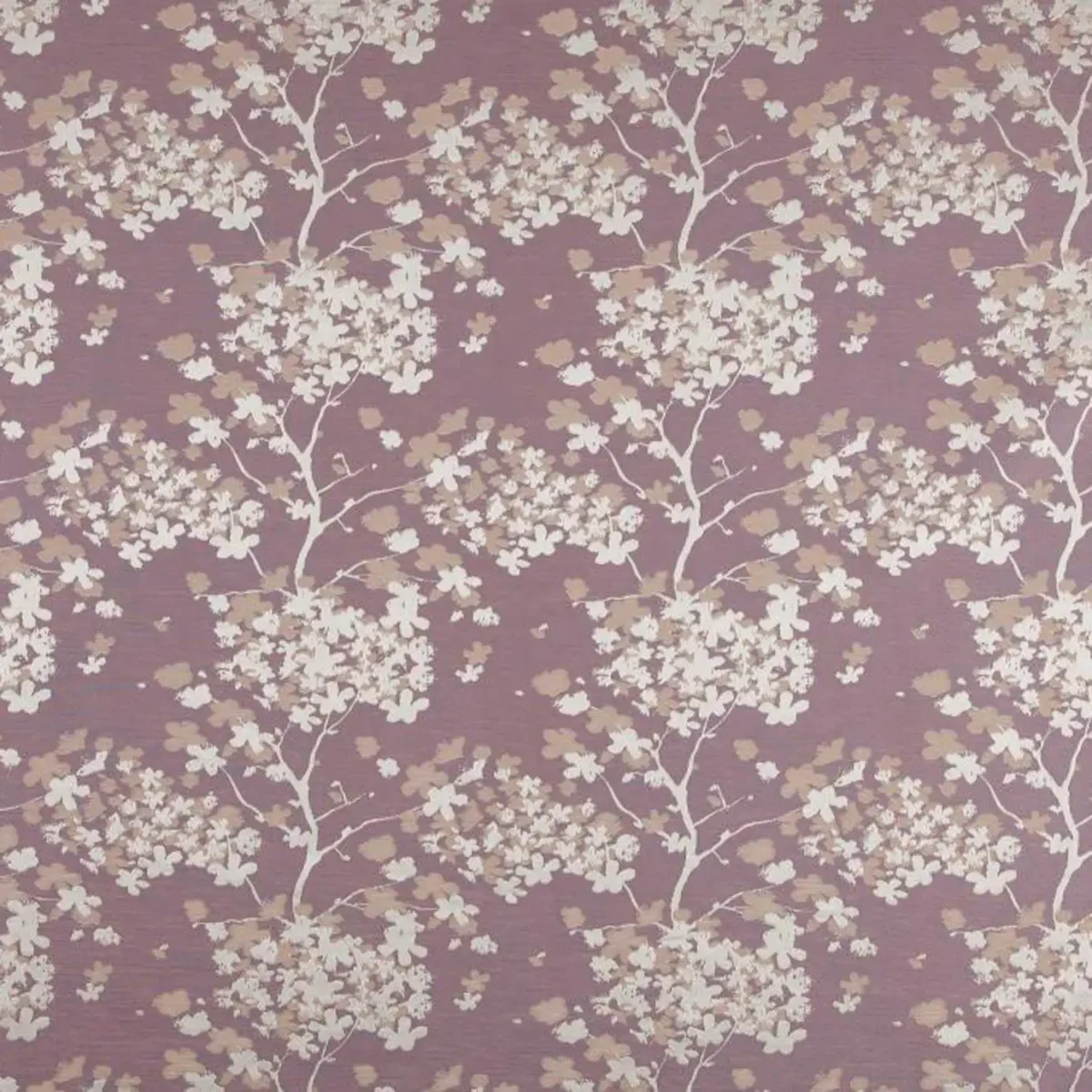 Darcey Fabric - Lavender by purple botanical jacquard fabric from Beaumont Textiles