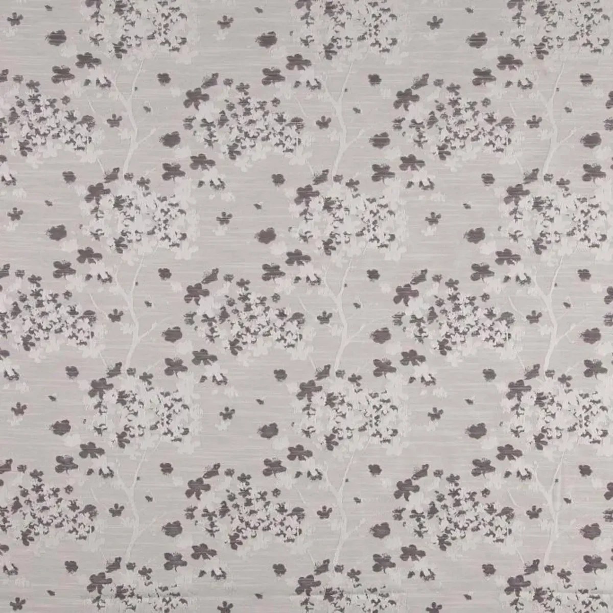 white botanical jacquard fabric from Beaumont Textiles