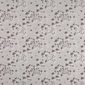 white botanical jacquard fabric from Beaumont Textiles