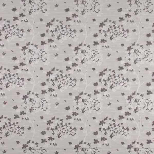 white botanical jacquard fabric from Beaumont Textiles