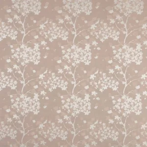 neutral botanical jacquard fabric from Beaumont Textiles