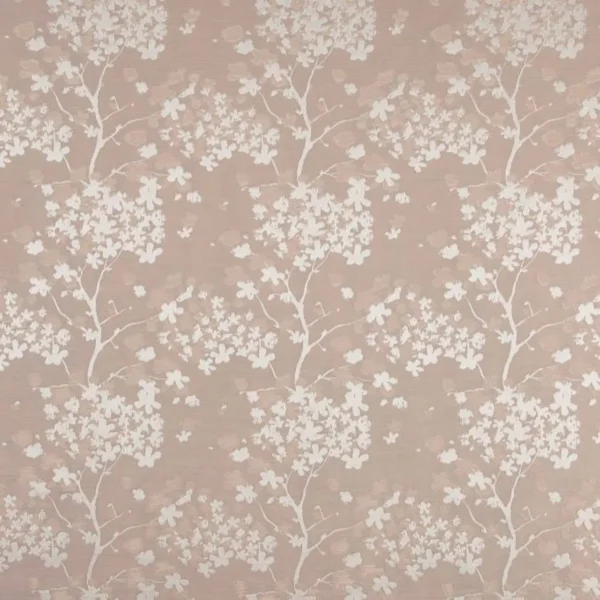 Darcey Fabric - Taupe by neutral botanical jacquard fabric from Beaumont Textiles