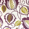 purple botanical jacquard fabric from Beaumont Textiles