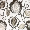 black-grey botanical jacquard fabric from Beaumont Textiles
