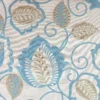 blue botanical jacquard fabric from Beaumont Textiles