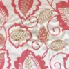 pink botanical jacquard fabric from Beaumont Textiles