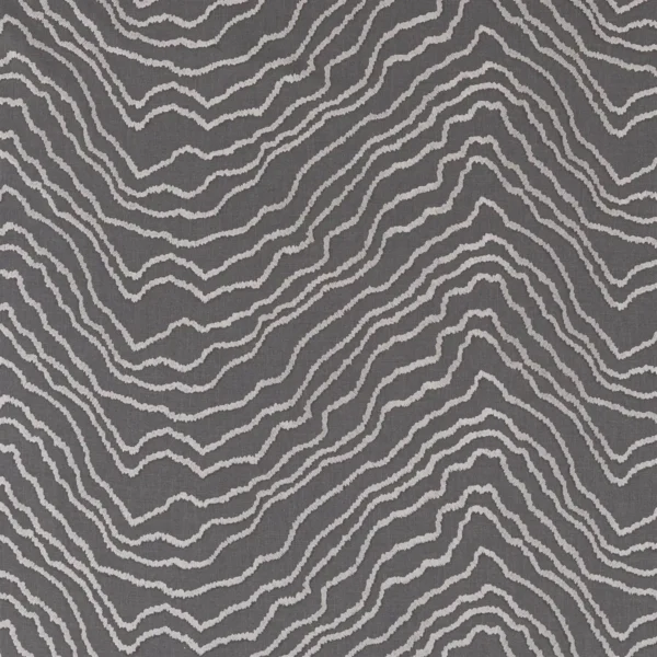 Kontur Fabric - Charcoal by black-grey misc embroideried fabric from Beaumont Textiles