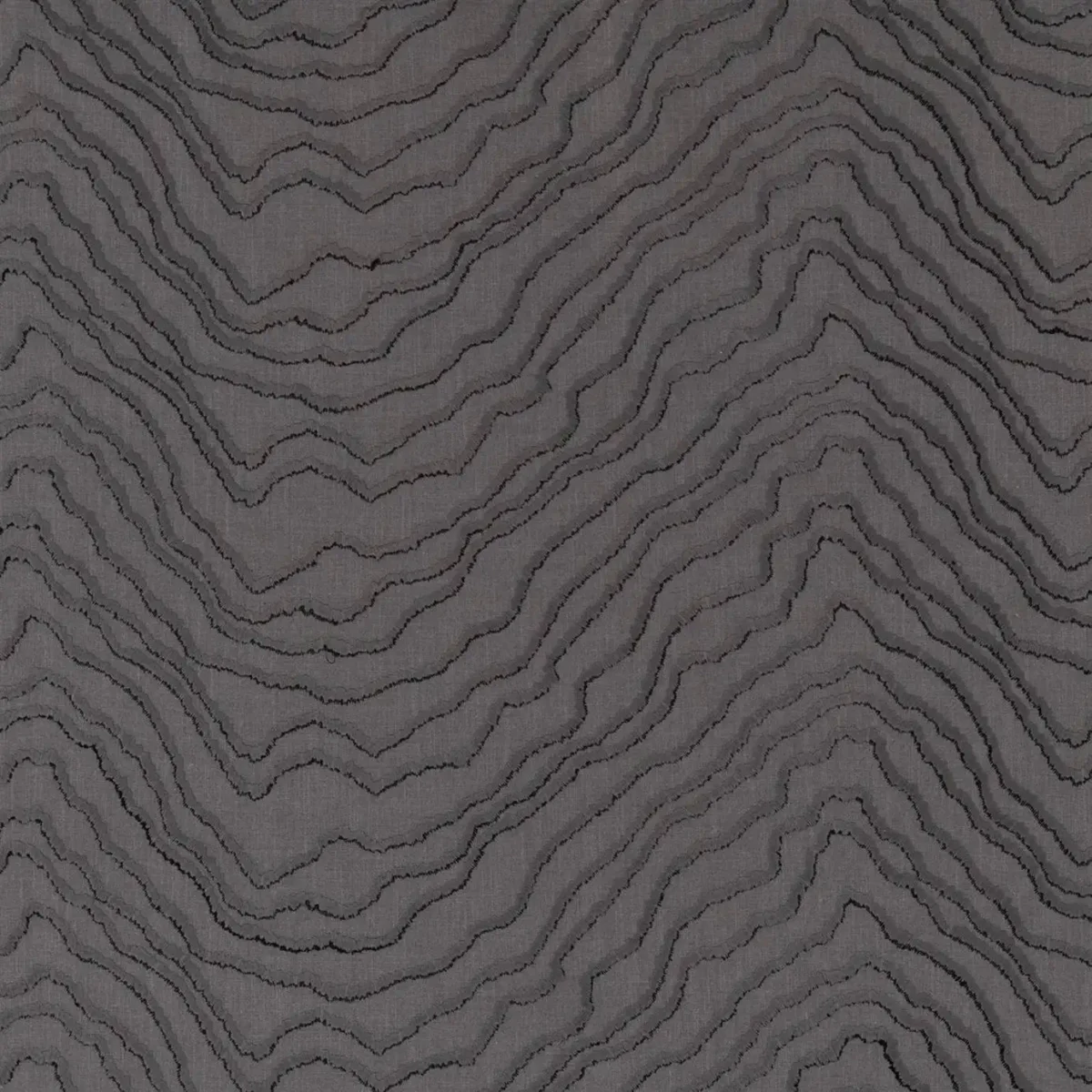 Kontur Fabric - Graphite by black-grey misc embroideried fabric from Beaumont Textiles