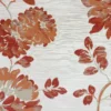 red botanical jacquard fabric from Beaumont Textiles