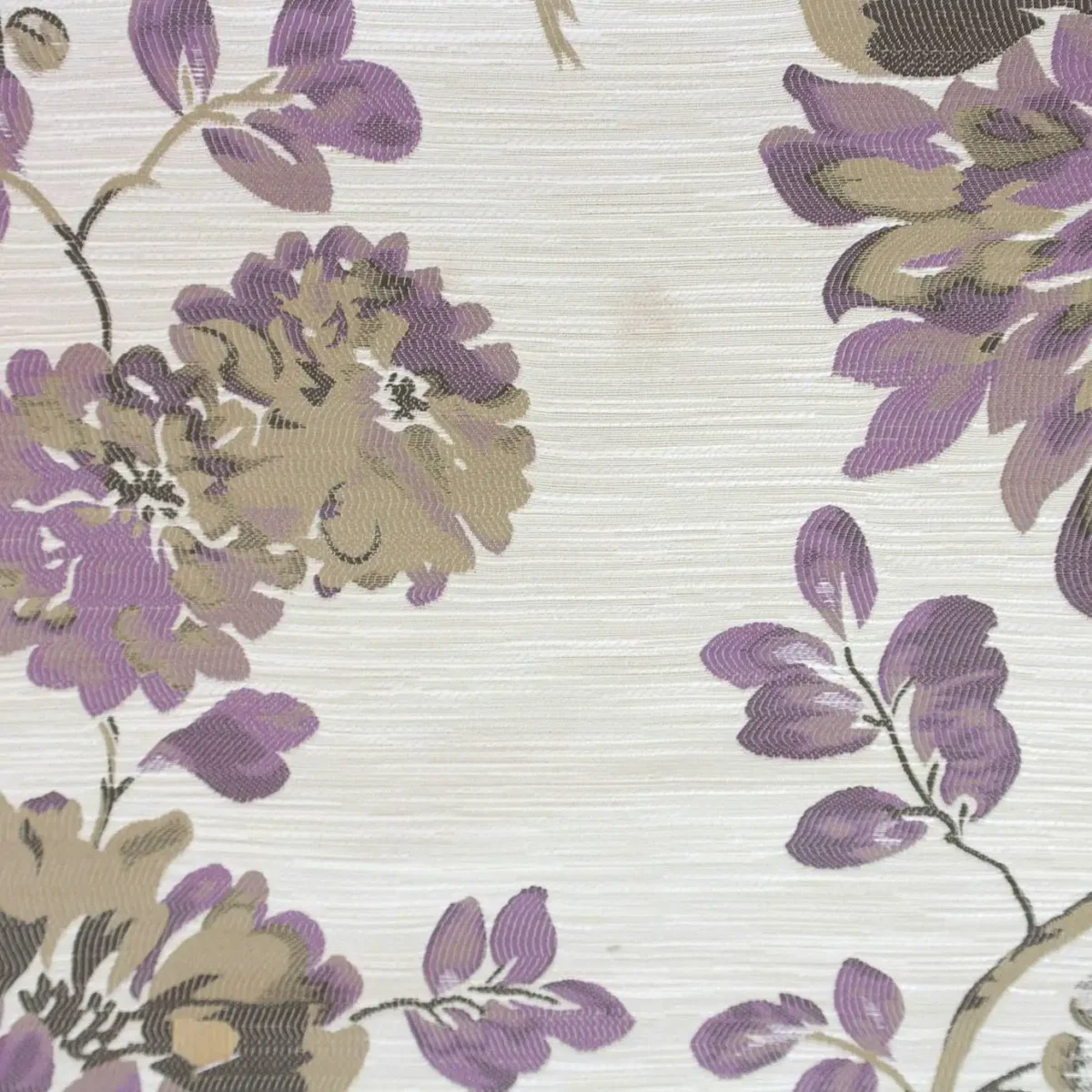 purple botanical jacquard fabric from Beaumont Textiles