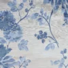 blue botanical jacquard fabric from Beaumont Textiles