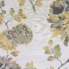 yellow botanical jacquard fabric from Beaumont Textiles