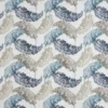 blue botanical embroideried fabric from Beaumont Textiles