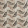 black-grey botanical embroideried fabric from Beaumont Textiles