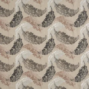 black-grey botanical embroideried fabric from Beaumont Textiles