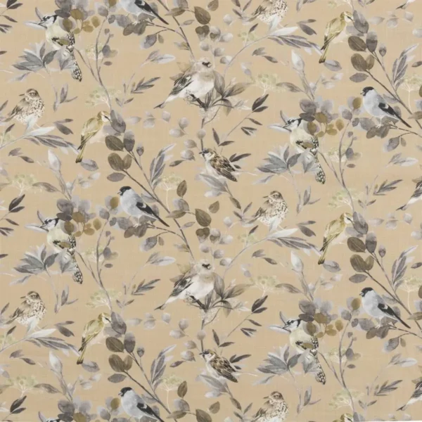 neutral botanical cotton fabric from Beaumont Textiles