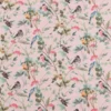 pink botanical cotton fabric from Beaumont Textiles