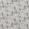 black-grey botanical cotton fabric from Beaumont Textiles