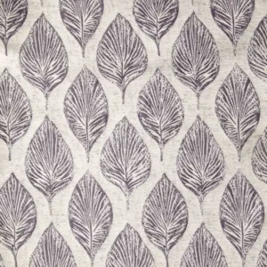 purple botanical jacquard fabric from Beaumont Textiles