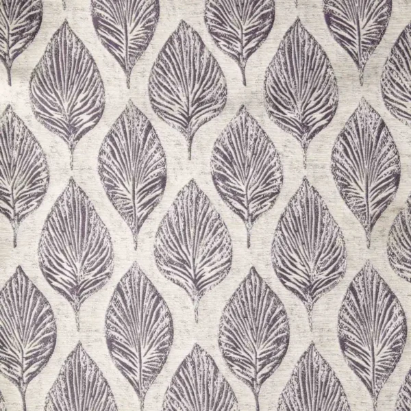 purple botanical jacquard fabric from Beaumont Textiles